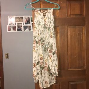 Long flowy criss cross tank top